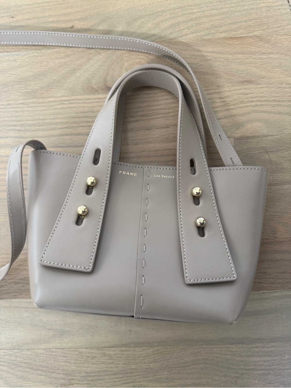 Frame Denim Les Second Mini Tote in Taupe
